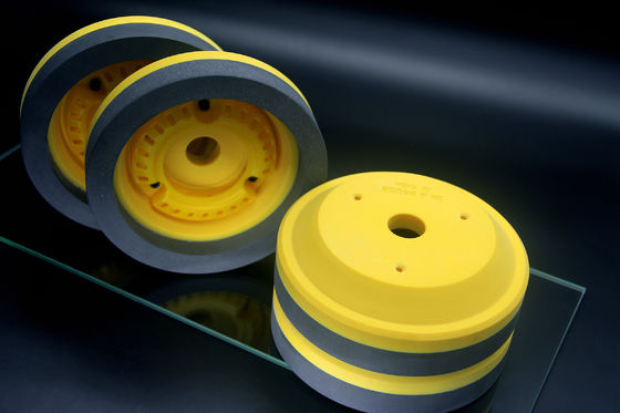 De gele Machine van Diamond Glass Edging For Bevelling van het Hars Malende Wiel