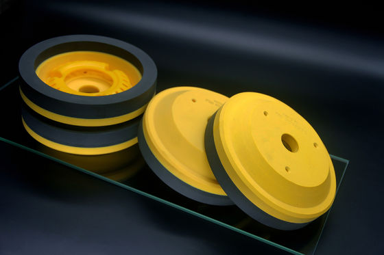 De gele Machine van Diamond Glass Edging For Bevelling van het Hars Malende Wiel