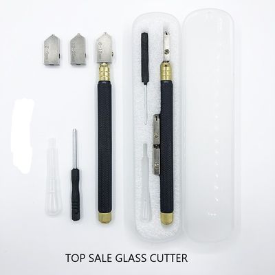 2 mm glas snijgereedschap met oliecontainer handgreep en 145 mm zwart stalen handgreep